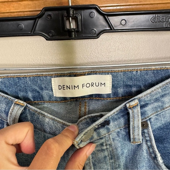 The Denim Forum Yoko high rise  slim Light Blue Jeans 28L size 29 - Picture 5 of 9